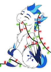 Size: 1916x2702 | Tagged: safe, artist:decemberbreeze, oc, oc only, pegasus, pony, pegasus oc, simple background, solo, string lights, transparent background