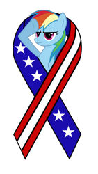 Size: 1080x1920 | Tagged: safe, artist:atomicgreymon, artist:techrainbow, rainbow dash, pegasus, pony, g4, .svg available, female, mare, patriotic, rainbow dash salutes, ribbon, salute, simple background, solo, svg, transparent background, united states, vector