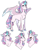 Size: 1800x2284 | Tagged: safe, artist:baylard, princess flurry heart, alicorn, pony, g4, chest fluff, colored hooves, concave belly, expressions, female, hooves, horn, mare, older, older flurry heart, open mouth, simple background, skinny, small horn, solo, sweat, sweatdrop, thin, white background