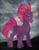 Size: 3300x4200 | Tagged: safe, artist:annuthecatgirl, tempest shadow, pony, unicorn, g4, blank flank, broken horn, butt fluff, cheek fluff, chest fluff, ear fluff, eye scar, facial scar, female, fluffy, full body, hock fluff, horn, lightning, looking at you, mare, missing accessory, outdoors, scar, smiling, smiling at you, smug, solo, standing, three quarter view