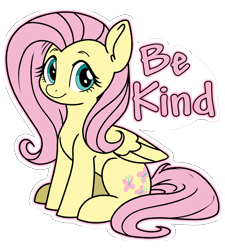 Size: 3888x4320 | Tagged: safe, artist:derpydoodesigns, artist:derpydooreviews, fluttershy, pegasus, pony, g4, absurd resolution, cute, female, kindness, mare, shyabetes, simple background, sitting, smiling, solo, sticker, text, transparent background