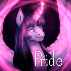 Size: 2449x2449 | Tagged: safe, artist:pjj0, twilight sparkle, alicorn, pony, g4, curved horn, female, horn, magic, mare, pride, seven deadly sins, solo, spread wings, twilight sparkle (alicorn), wings