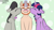 Size: 3840x2160 | Tagged: safe, artist:jellysketch, octavia melody, twilight sparkle, oc, oc:scribble notes, alicorn, earth pony, pony, unicorn, g4, beard, blushing, bow, bowtie, canon x oc, cheek kiss, eyes closed, facial hair, floppy ears, folded wings, glasses, glowing, glowing horn, high res, horn, kinktober, kinktober 2020, kiss sandwich, kissing, magic, magic aura, octavia's bowtie, rule 63, simple background, smiling, trio, twilight sparkle (alicorn), unicorn oc, wings