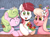 Size: 4776x3516 | Tagged: safe, artist:dandy, daisy, flower wishes, lily, lily valley, roseluck, earth pony, pony, g4, bouquet, copic, eyes closed, female, flower, flower in hair, flower trio, looking at you, mare, open mouth, open smile, rose, smiling, traditional art, trio