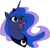 Size: 901x872 | Tagged: safe, artist:mythpony, princess luna, alicorn, pony, g4, bust, cute, female, lunabetes, mare, open mouth, open smile, portrait, simple background, smiling, solo, transparent background