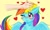 Size: 4381x2648 | Tagged: safe, rainbow dash, human, pegasus, pony, g4, blushing, hand, head pat, heart, pat, petting