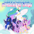 Size: 2000x2000 | Tagged: safe, artist:lovinglypromise, princess cadance, princess celestia, princess luna, twilight sparkle, alicorn, pony, g4, alicorn tetrarchy, canterlot, ethereal mane, ethereal tail, female, group, hoof shoes, jewelry, mare, peytral, princess shoes, quartet, spread wings, tail, text, tiara, twilight sparkle (alicorn), wings