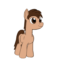 Size: 450x450 | Tagged: safe, alternate version, artist:coffeehorse, oc, oc only, oc:night cap, pony, blank flank, foal, simple background, solo, white background, younger