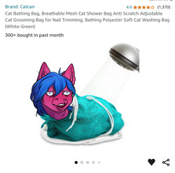 Size: 1656x1643 | Tagged: safe, anonymous artist, edit, oc, oc:neon burst, cat, hybrid, pegabat, amazon, bag, leon s. kennedy, meme, no way fag, shower