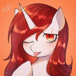 Size: 640x640 | Tagged: artist needed, safe, oc, oc only, oc:shadow bright, undead, unicorn, vampire, female, horn, mare