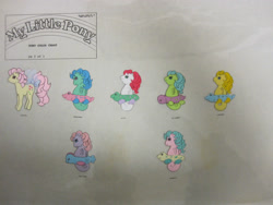 Size: 1600x1200 | Tagged: safe, beachcomber (g1), ripple (g1), rosedust, sea shimmer, sun shower, surf rider, water lily (g1), flutter pony, pony, sea pony, g1, official, character lineup, cute, cutie shimmer, female, g1 comberbetes, g1 cutie lily, inner tube, mare, my little pony logo, pool toy, reference sheet, ripplebetes, rosedorable, surfabetes, traditional art