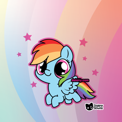 Size: 1000x1000 | Tagged: safe, artist:daieny, rainbow dash, pegasus, g4, chibi, cute, dashabetes, solo