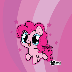 Size: 1000x1000 | Tagged: safe, artist:daieny, pinkie pie, earth pony, pony, g4, chibi, cute, diapinkes, solo