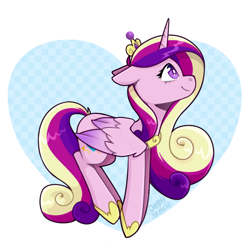 Size: 2894x2894 | Tagged: safe, artist:jellysketch, princess cadance, alicorn, pony, g4, female, floppy ears, mare, smiling, solo