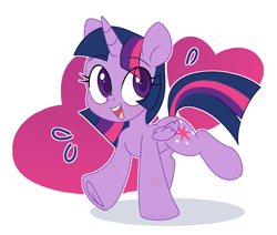 Size: 2149x1821 | Tagged: safe, artist:lil_chif, twilight sparkle, alicorn, g4, chibi, cute, heart, horn, solo, twilight sparkle (alicorn), wings