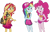 Size: 3960x2520 | Tagged: safe, edit, edited screencap, editor:mrtoonlover83, screencap, pinkie pie, rainbow dash, sunset shimmer, human, equestria girls, g4, background removed, bare shoulders, cap, clothes, crossed arms, female, hat, not a vector, one-piece swimsuit, pinkie pie swimsuit, sleeveless, sunset shimmer's beach shorts swimsuit, swimsuit, trio, trio female