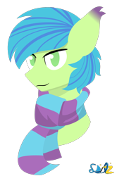 Size: 1250x1880 | Tagged: safe, artist:sailzvoilez, oc, oc only, oc:emerald sprint, pegasus, pony, clothes, green eyes, male, scarf, simple background, solo, stallion, stallion oc, striped scarf, transparent background