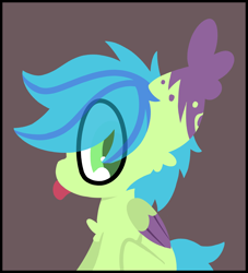 Size: 4000x4400 | Tagged: safe, artist:moonydusk, oc, oc only, oc:emerald sprint, pegasus, pony, eye clipping through hair, green eyes, male, simple background, solo, stallion, wings