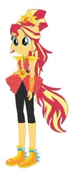 Size: 181x417 | Tagged: safe, sunset shimmer, human, equestria girls, g4, crystal guardian, female, ponied up, simple background, solo, transparent background