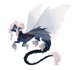 Size: 6700x6100 | Tagged: safe, artist:gigason, oc, oc:emperor mist, draconequus, absurd resolution, black sclera, magical threesome spawn, male, parent:discord, parent:oc:blue bayou, parent:oc:elegant evergreen, simple background, solo, transparent background