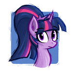 Size: 492x492 | Tagged: safe, artist:daze, twilight sparkle, pony, unicorn, g4, alternate hairstyle, female, horn, mare, pixel-crisp art, ponytail, simple background, solo, transparent background