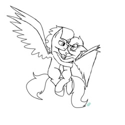 Size: 600x600 | Tagged: safe, artist:rai2n, rainbow dash, soarin', pegasus, pony, g4, duo, duo male and female, female, male, mare, ship:soarindash, shipping, sketch, stallion, straight