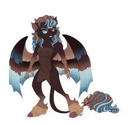 Size: 5000x4900 | Tagged: safe, artist:gigason, oc, oc only, oc:noctule, abyssinian, hybrid, g4, absurd resolution, abyssinian oc, adoptable, barbie doll anatomy, blue eyes, blue sclera, breastless female, brown fur, brown hooves, cheek fluff, claws, coat markings, colored, colored belly, colored claws, colored fingers, colored hooves, colored pinnae, colored sclera, colored wings, coronet (coat marking), cute, cute little fangs, cyan eyes, ear fluff, ethereal wings, eye markings, eyelashes, fangs, female, female oc, flat colors, glowing, glowing wings, gradient arms, gradient legs, gradient wings, grin, hooves, hybrid oc, hybrid wings, interspecies offspring, leonine tail, long hair, long tail, looking at you, multicolored hair, multicolored wings, offspring, pale belly, parent:capper dapperpaws, parent:nightmare moon, partially open wings, slit pupils, smiling, socks (coat markings), solo, sparkles, sparkly wings, standing, starry wings, tail, three quarter view, wings