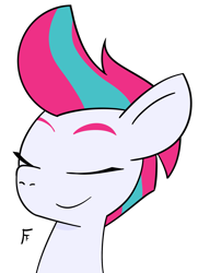 Size: 1567x2165 | Tagged: safe, artist:frownfactory, zipp storm, pegasus, pony, g5, my little pony: tell your tale, eyes closed, female, smiling, solo