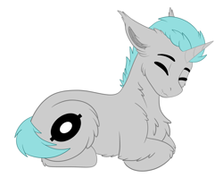 Size: 4080x3395 | Tagged: safe, artist:decemberbreeze, oc, oc:lunar signal, bat pony, bat pony unicorn, hybrid, unicorn, bat pony oc, chest fluff, cute, cute little fangs, ear fluff, eyes closed, fangs, fluffy, horn, hybrid oc, lying down, ponyloaf, prone, simple background, transparent background, unicorn oc