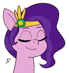 Size: 2263x2392 | Tagged: safe, artist:frownfactory, pipp petals, pegasus, pony, g5, my little pony: tell your tale, bust, eyes closed, female, mare, signature, simple background, smiling, solo, transparent background