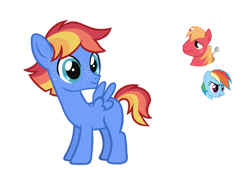 Size: 1024x739 | Tagged: safe, artist:sapphiretwinkle, big macintosh, rainbow dash, oc, unnamed oc, earth pony, pegasus, pony, g4, base used, colt, female, foal, freckles, male, mare, offspring, parent:big macintosh, parent:rainbow dash, parents:rainbowmac, ship:rainbowmac, shipping, simple background, straight, transparent background