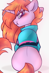 Size: 1480x2200 | Tagged: safe, artist:mariashek, oc, oc only, pony, unicorn, blushing, cute, female, horn, mare, unicorn oc