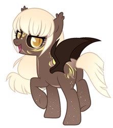 Size: 1221x1374 | Tagged: artist needed, source needed, safe, oc, oc only, oc:gilded oak, bat pony, pony, base, base used, black sclera, butt, cute, female, looking at you, mare, plot, seductive, simple background, smiling, solo, vector, white background, yellow eyes