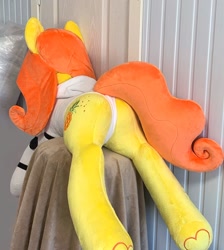 Size: 1459x1627 | Tagged: safe, artist:mdcraft10, oc, oc only, oc:anna pine, earth pony, pony, clothes, female, haydee, hoodie, indoors, irl, photo, plushie, solo, suit