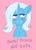 Size: 1290x1811 | Tagged: safe, artist:poneigh777, derpibooru exclusive, trixie, pony, unicorn, g4, blatant lies, blush lines, blushing, chest fluff, cross-popping veins, emanata, eyeroll, female, flustered, horn, mare, pink background, simple background, solo, text, tsundere