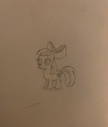 Size: 2813x3307 | Tagged: safe, artist:ponerr, apple bloom, g4, drawing, female, filly, foal, sketch