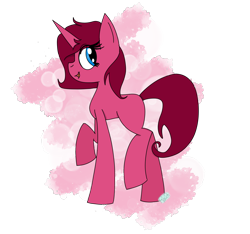 Size: 1600x1500 | Tagged: safe, artist:rai2n, oc, oc only, oc:pretty party, pony, unicorn, female, horn, mare, request, simple background, smiling, solo, transparent background