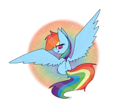 Size: 1700x1500 | Tagged: safe, artist:rai2n, rainbow dash, pegasus, pony, g4, female, looking back, mare, simple background, sitting, smiling, solo, spread wings, transparent background, wings