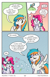 Size: 1522x2339 | Tagged: safe, artist:skysorbett, oc, oc only, oc:sky sorbet, oc:twister joy, pegasus, pony, comic:breaking free #2, comic, female, male, mare, stallion