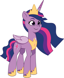 Size: 1140x1391 | Tagged: safe, artist:prixy05, twilight sparkle, alicorn, pony, g4, g5, my little pony: tell your tale, female, flowing mane, g4 to g5, generation leap, jewelry, mare, older, older twilight, older twilight sparkle (alicorn), princess twilight 2.0, regalia, simple background, solo, transparent background, twilight sparkle (alicorn), vector