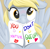 Size: 984x968 | Tagged: safe, artist:eels, derpy hooves, pegasus, pony, g4, bust, don't dead open inside, female, heart, heart eyes, looking at you, mare, meme, mouth hold, paper, smiling, smiling at you, solo, wingding eyes