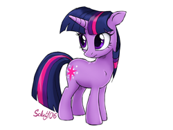 Size: 1600x1200 | Tagged: safe, artist:solixy406, twilight sparkle, pony, unicorn, g4, horn, simple background, solo, unicorn twilight, white background