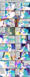 Size: 1282x3304 | Tagged: safe, artist:brutalweather studio, edit, edited screencap, screencap, princess celestia, alicorn, pony, a little incident (animation), comic:celestia's servant interview, g4, lesson zero, my little pony: friendship is magic, season 1, season 2, sonic rainboom (episode), swarm of the century, the best night ever, the return of harmony, canterlot, caption, coffee, coffee mug, comic, crown, cs captions, cute, cutelestia, descriptive noise, eyes closed, female, image macro, jewelry, levitation, magic, magic aura, mare, mug, raised hoof, regalia, screencap comic, smiling, solo, telekinesis, text