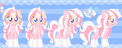 Size: 4439x1734 | Tagged: safe, artist:ladylullabystar, oc, oc:lady lullaby star, pony, unicorn, alternate design, female, glasses, horn, mare