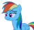 Size: 900x800 | Tagged: safe, edit, edited screencap, editor:dracoawesomeness, screencap, rainbow dash, pegasus, pony, g4, my little pony: friendship is magic, sleepless in ponyville, background removed, cute, dashabetes, female, mare, not a vector, simple background, smiling, solo, transparent background