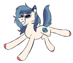 Size: 700x600 | Tagged: safe, artist:fuckomcfuck, oc, oc only, oc:vortex, earth pony, pony, ear markings, ear piercing, earring, jewelry, piercing, simple background, solo, sunglasses, transparent background