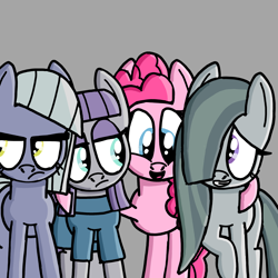 Size: 3000x3000 | Tagged: safe, artist:pegasus darkblue, limestone pie, marble pie, maud pie, pinkie pie, g4