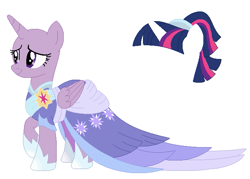 Size: 675x483 | Tagged: safe, artist:painterede, twilight sparkle, alicorn, pony, base, clothes, coronation dress, dress, female, mare, simple background, white background