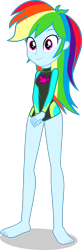 Size: 1356x4156 | Tagged: safe, alternate version, artist:dustinwatsongkx, edit, rainbow dash, human, equestria girls, g4, my little pony equestria girls: better together, accessory swap, barefoot, clothes, clothes swap, feet, female, fluttershy's one-piece swimsuit, fluttershy's swimsuit, fluttershy's wetsuit, legless, long sleeves, one-piece swimsuit, simple background, solo, swimsuit, swimsuit edit, swimsuit swap, transparent background, vector