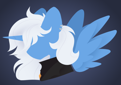 Size: 5022x3543 | Tagged: safe, artist:mariashek, oc, alicorn, pony, alicorn oc, horn, logo, wings